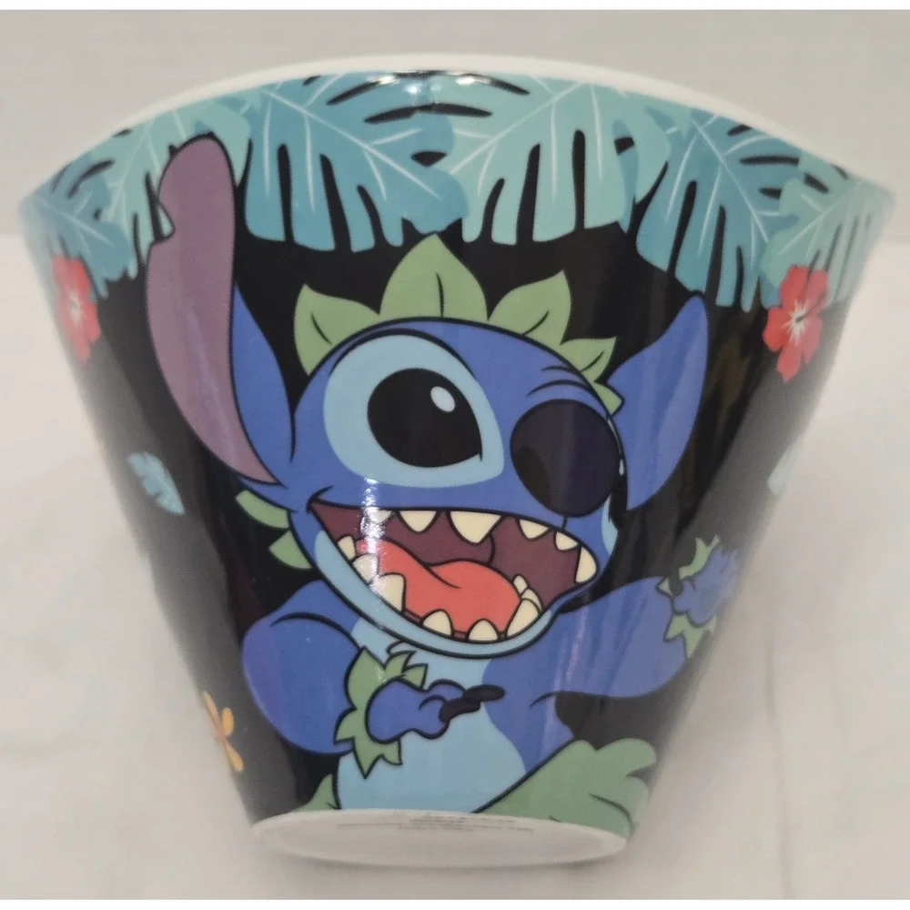 Vintage Disney Lilo & Stitch Ceramic Hawaiian Hula Stitch Ramen Noodle Bowl 4.5